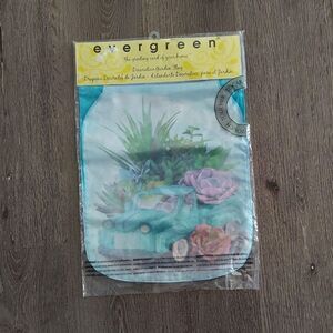 Evergreen Decorative Garden Flag - Pick Up Truck Flowers 17" × 12.5"